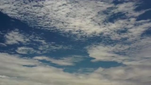 LOS CABOS MEXICO-2020: Cloudy Blue Sky At Dawn Or Dusk With The Camera Panning