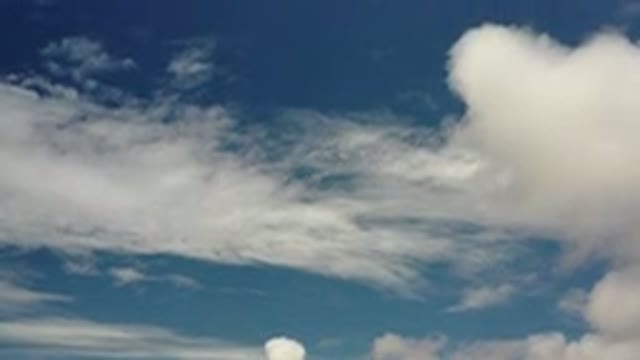 LOS CABOS MEXICO-2020: Relaxing Sky Full of White Calm Clouds on Sunny Day