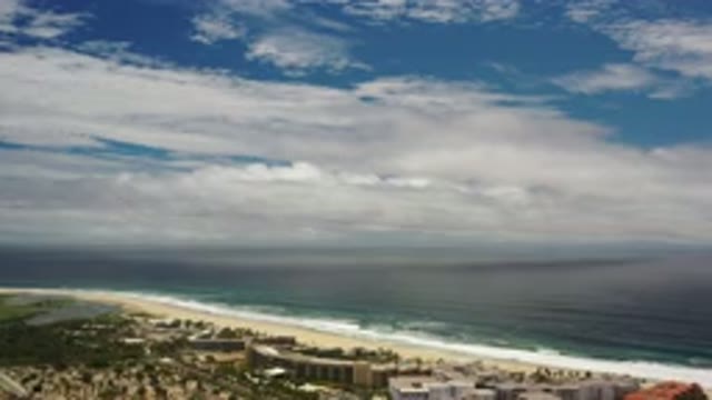 LOS CABOS MEXICO-2020: Aerial View Of The Ocean With Some Dark Water On A Clear