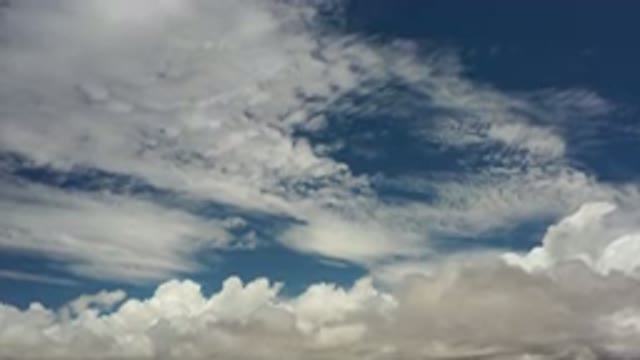 LOS CABOS MEXICO-2020: Open Blue Sky With Multiple Large Accumulated Clouds