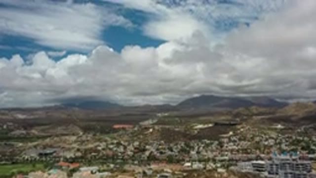 LOS CABOS MEXICO-2020: The Pleasant View Of The Cloudy Sky At Mountain City