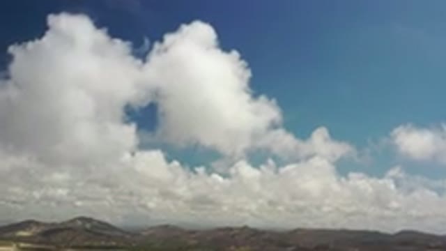 LOS CABOS MEXICO-2020: Drone View Of The Sky With Many Fluffy White Clouds