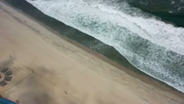 LOS CABOS MEXICO-2020: White Waves Capping The Shoreline As Viewed From Above