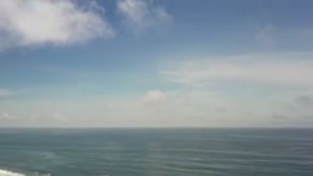 LOS CABOS MEXICO-2020: Aerial View Of The Ocean Waves With Blue Sky Background