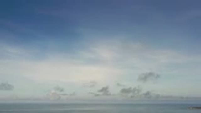 LOS CABOS MEXICO-2020: Beautiful Still Shot Of A Clear Sky With White Fluffy Clouds