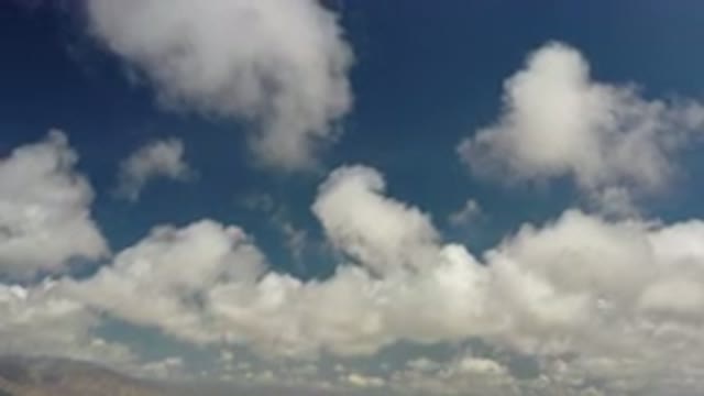 LOS CABOS MEXICO-2020: Clouds Drifting Over A Pure Blue Sky