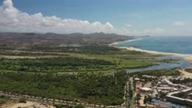 LOS CABOS MEXICO-2020: Beautiful Day With A Luscious Green Landscape And Blue
