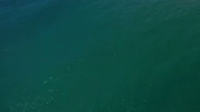 LOS CABOS MEXICO-2020: Top View Of Green Water With Sunlight Reflection