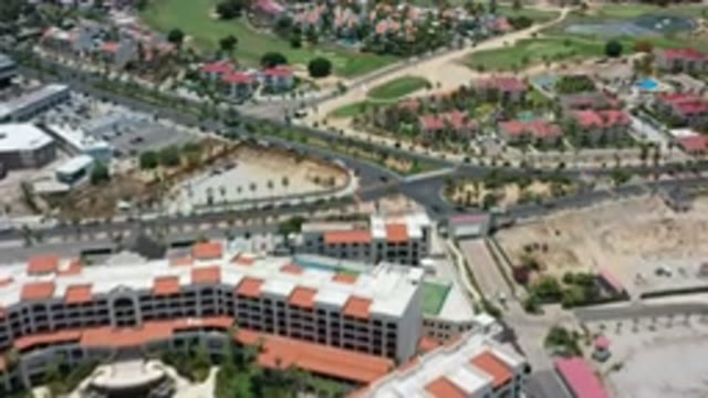 LOS CABOS MEXICO-2020: Birds Eye View Of A Hotel Building And Cars Driving On