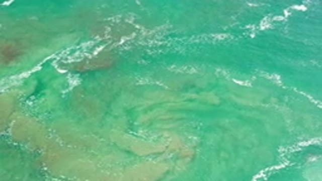 LOS CABOS MEXICO-2020: Overhead View Of A Large Body Of Clear Calm Water