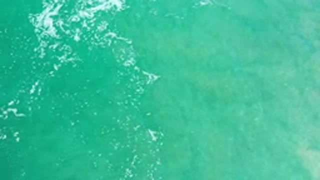 LOS CABOS MEXICO-2020: Top View Of The Silent Blue Sea With Small Waves
