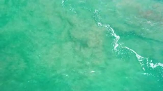 LOS CABOS MEXICO-2020: Sea Green Water With Rippling Waves On A Clear Day