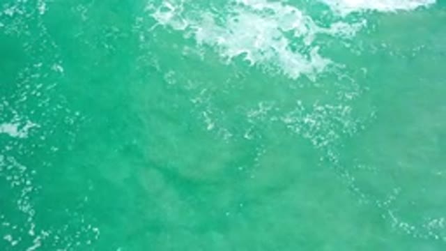 LOS CABOS MEXICO-2020: Top View Of The Blue Sea With Small Waves