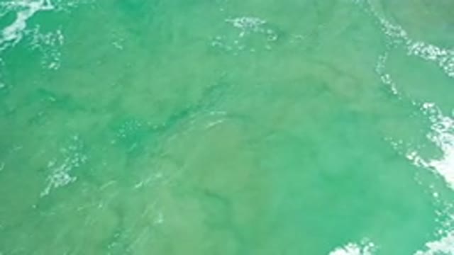 LOS CABOS MEXICO-2020: Rippling Green Water During the Early Morning