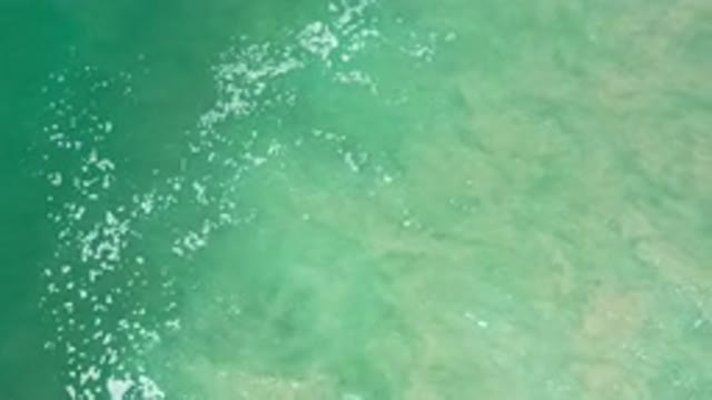 LOS CABOS MEXICO-2020: Aerial View of Waves on the Sea