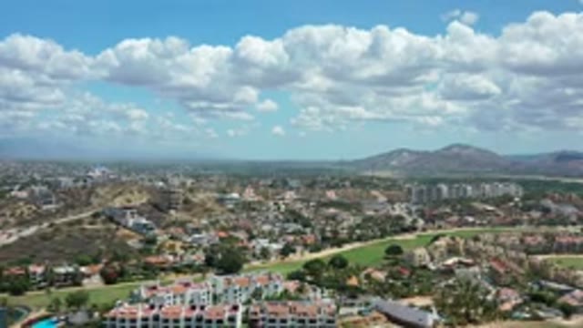 LOS CABOS MEXICO-2020: View Of A Modern City With A Bright Blue Sky In A Postal