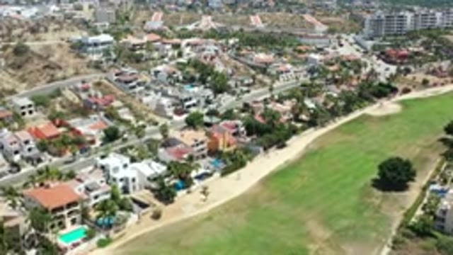 LOS CABOS MEXICO-2020: A Look At A Neighborhood With Plenty Of Houses And Grass