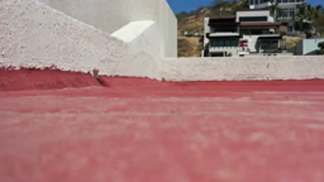 LOS CABOS MEXICO-2020: Red Roof Top With Camera On Ground With No Movement In