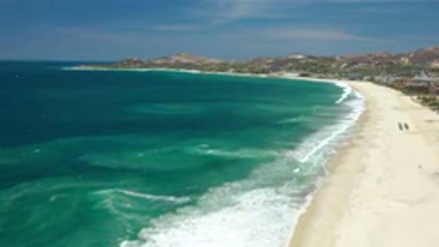 LOS CABOS MEXICO-2020: Gently Moving Ocean In A Paradise Landscape Along The
