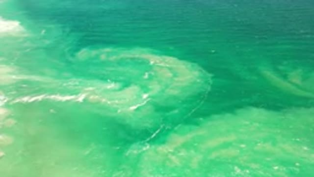 LOS CABOS MEXICO-2020: Tidal Rip Current Pulling Sand From Beach Causing Cloudy Seas