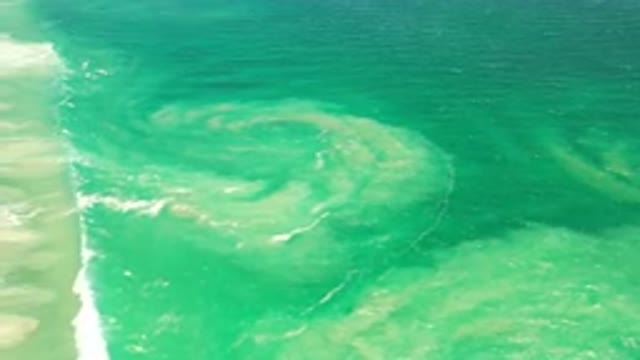 LOS CABOS MEXICO-2020: The Beautiful Top View Of The Blue Beach With Nice White Waves