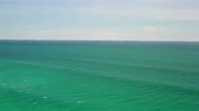 LOS CABOS MEXICO-2020: Middle Of An Infinite Blue Sea Lit By The Sun With A Very