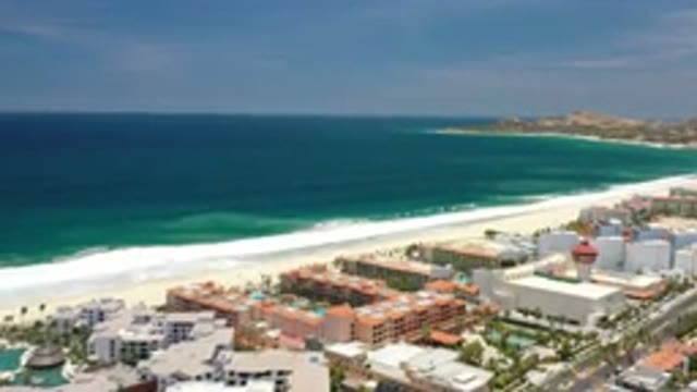 LOS CABOS MEXICO-2020: City Seen From Above With Its Sea Landscape And The