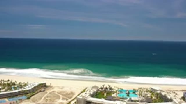 LOS CABOS MEXICO-2020: The Long View Of The Blue Sea Near Beach Resort