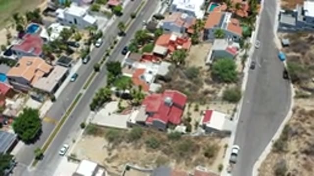 LOS CABOS MEXICO-2020: A Panoramic View Of The City From Above With Houses
