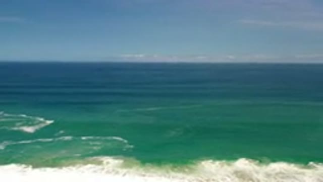 LOS CABOS MEXICO-2020: An Aerial View Of The Ocean Just Past The Waves On A