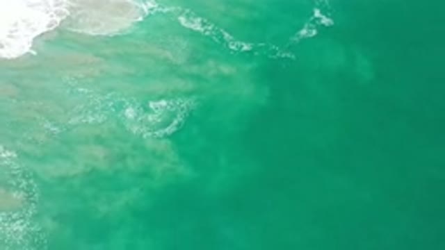 LOS CABOS MEXICO-2020: The Teal Ocean Water Gathering Together Quickly To Make
