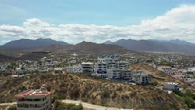LOS CABOS MEXICO-2020: An Overview Of A Village And Mountains From Left To Right