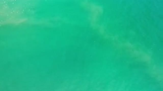 LOS CABOS MEXICO-2020: Sky View Shot Of Clean And Clear Green Ocean Waves