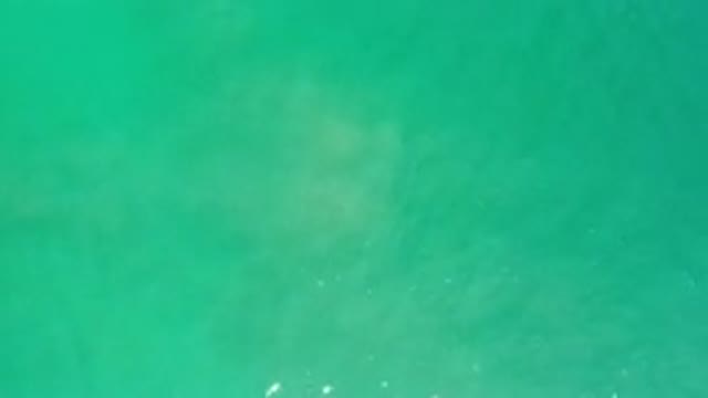 LOS CABOS MEXICO-2020: The Top View Of The Blue Sea Water Without Waves