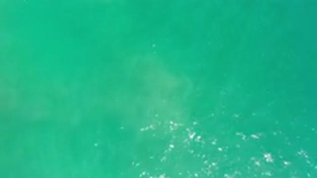 LOS CABOS MEXICO-2020: Overhead View Of Green Rippling Water On A Sunny Day
