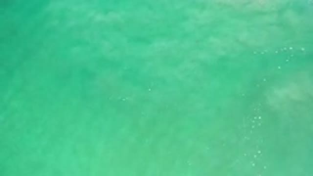 LOS CABOS MEXICO-2020: Calm Green Waves With Sea Foam Floating Gently Through