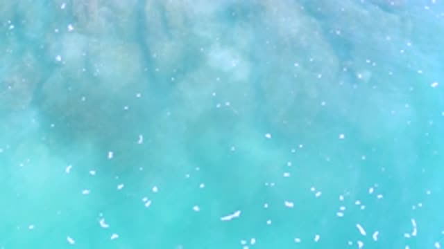 LOS CABOS MEXICO-2020: White Foam Dots On The Sea