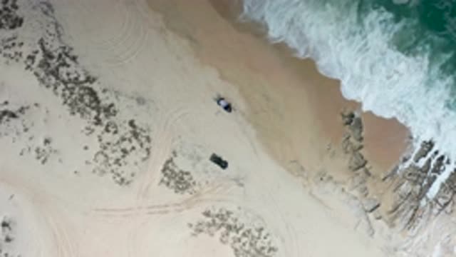 LOS CABOS MEXICO-2020: Drone Aerial View of Beach from Above