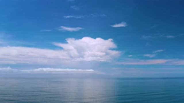 LOS CABOS MEXICO-2020: The Pleasant View Of The White Clouds In Blue Sky And Sea