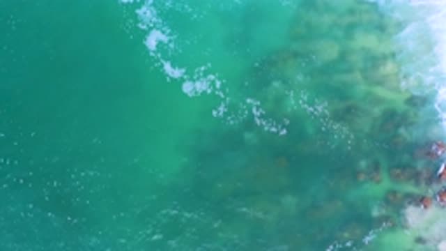 LOS CABOS MEXICO-2020: Ocean Waves Crashing On Rocks