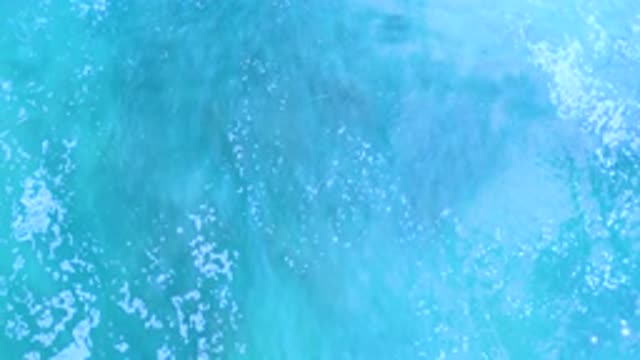 LOS CABOS MEXICO-2020: White Foam Floats On Blue Water And Washes Back And Forth