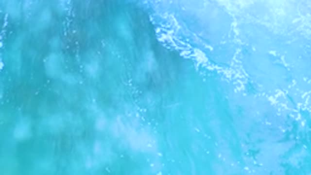 LOS CABOS MEXICO-2020: Beautiful Shades Of Green And Blue Ocean Wave Movements