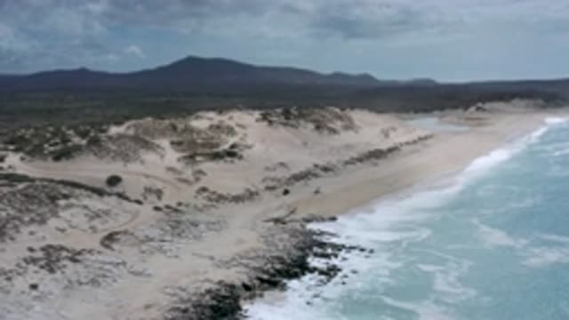 LOS CABOS MEXICO-2020: Drone Footage Of Peaceful Uninhabited Shore Line