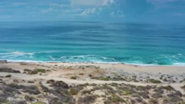 LOS CABOS MEXICO-2020: Breathtaking Scene of a Beautiful Blue Ocean During a Sunny Day
