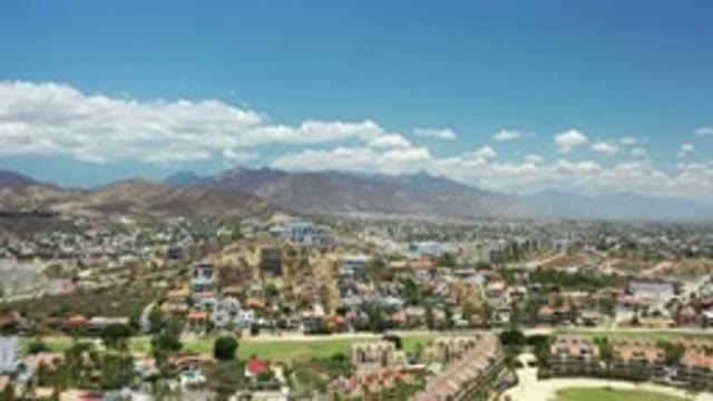 LOS CABOS MEXICO-2020: Aerial View Of A Hillside City With A Clear Sky
