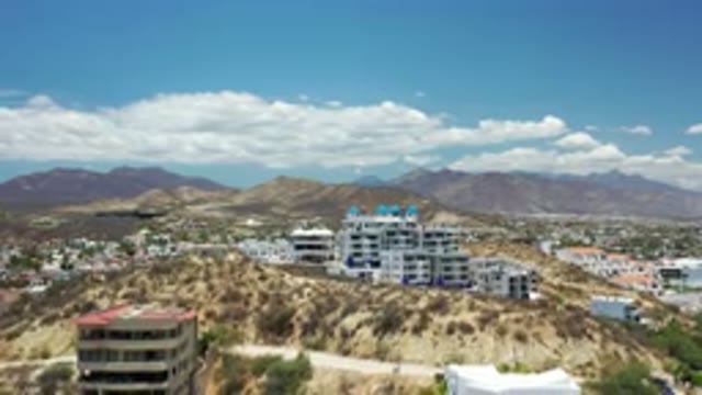 LOS CABOS MEXICO-2020: Mountain Side Hotel And Building Built Atop Peaks