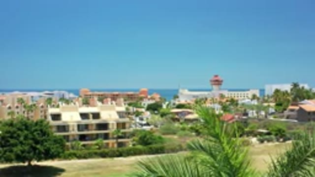 LOS CABOS MEXICO-2020: Busy City On The Ocean With Lots Of Buildings And Some