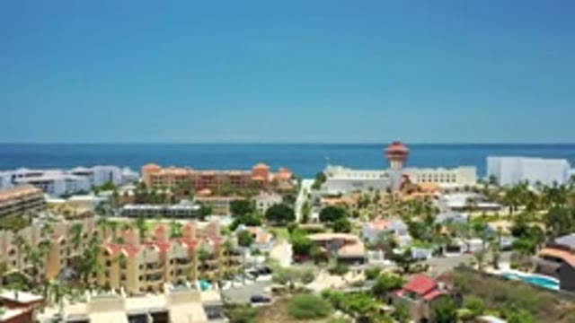 LOS CABOS MEXICO-2020: Aerial View Of Luxury Seaside Resort With Beautiful Ocean