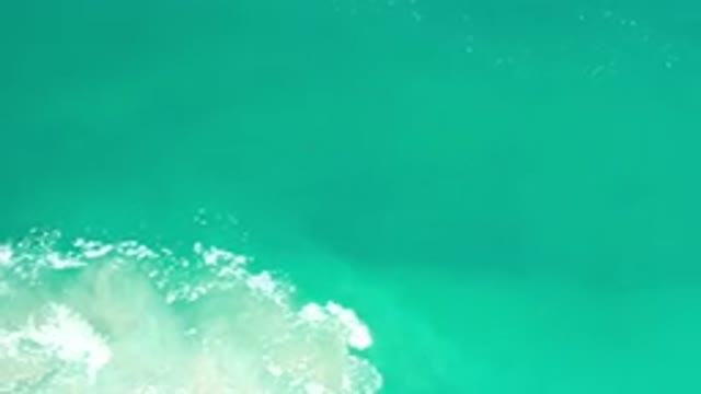 LOS CABOS MEXICO-2020: The Top View Of The Blue Sea With Little White Waves