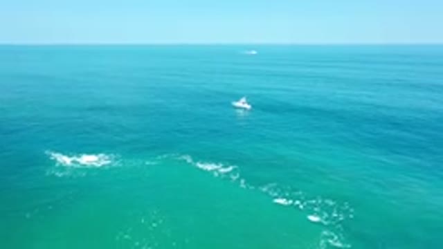 LOS CABOS MEXICO-2020: The Nice View Of The Boat Travel At The Center Of Sea